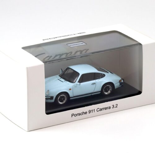 1:43 Spark Porsche 911 Carrera 3.2 Coupe Glacier blue 1984 MAP Porsche Museum
