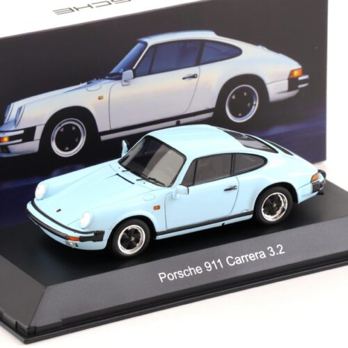 1:43 Spark Porsche 911 Carrera 3.2 Coupe Glacier blue 1984 MAP Porsche Museum