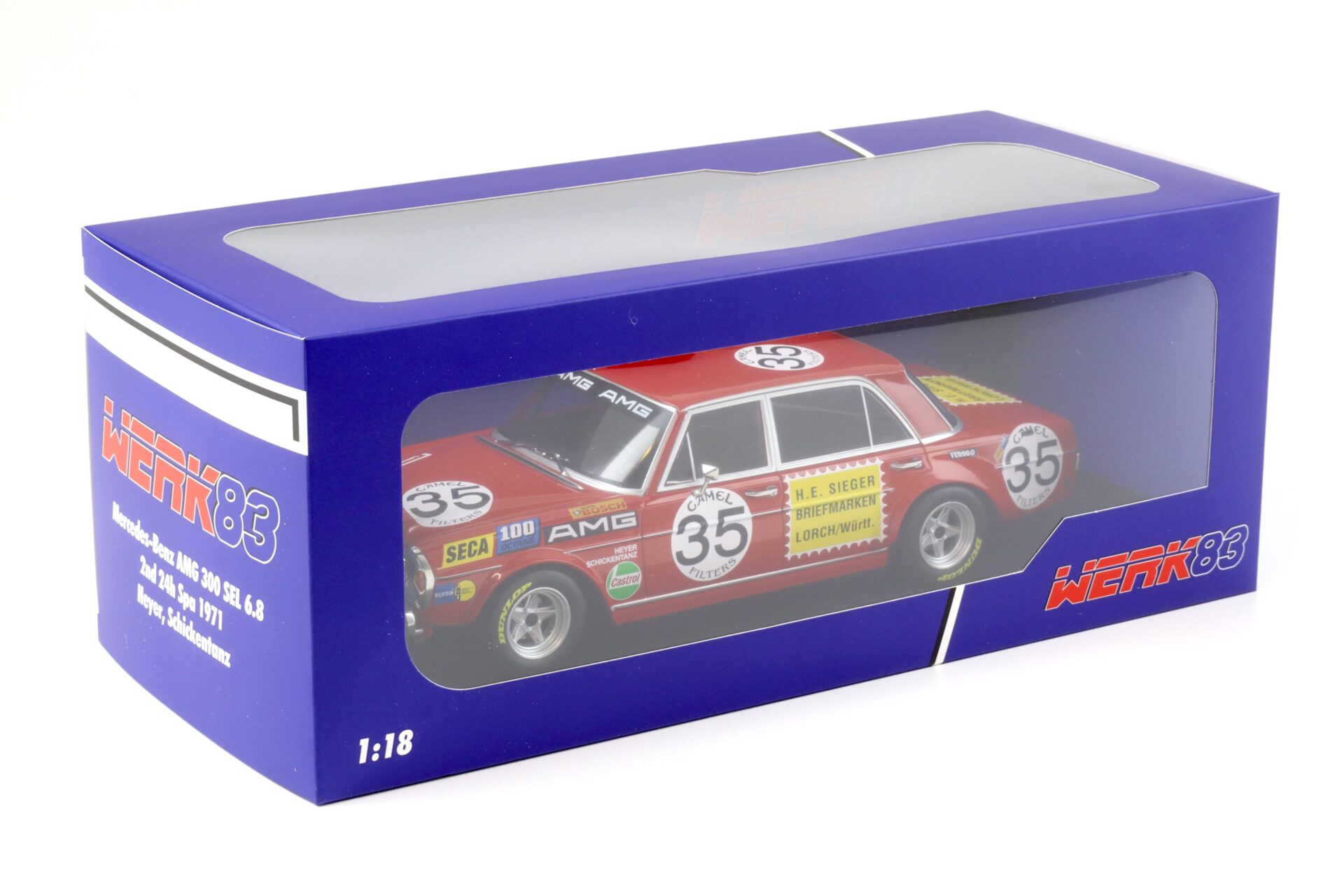 1:18 WERK83 Mercedes 300 SEL 6.8 #35 Heyer/ Schickentanz 2nd 24h Spa 1971