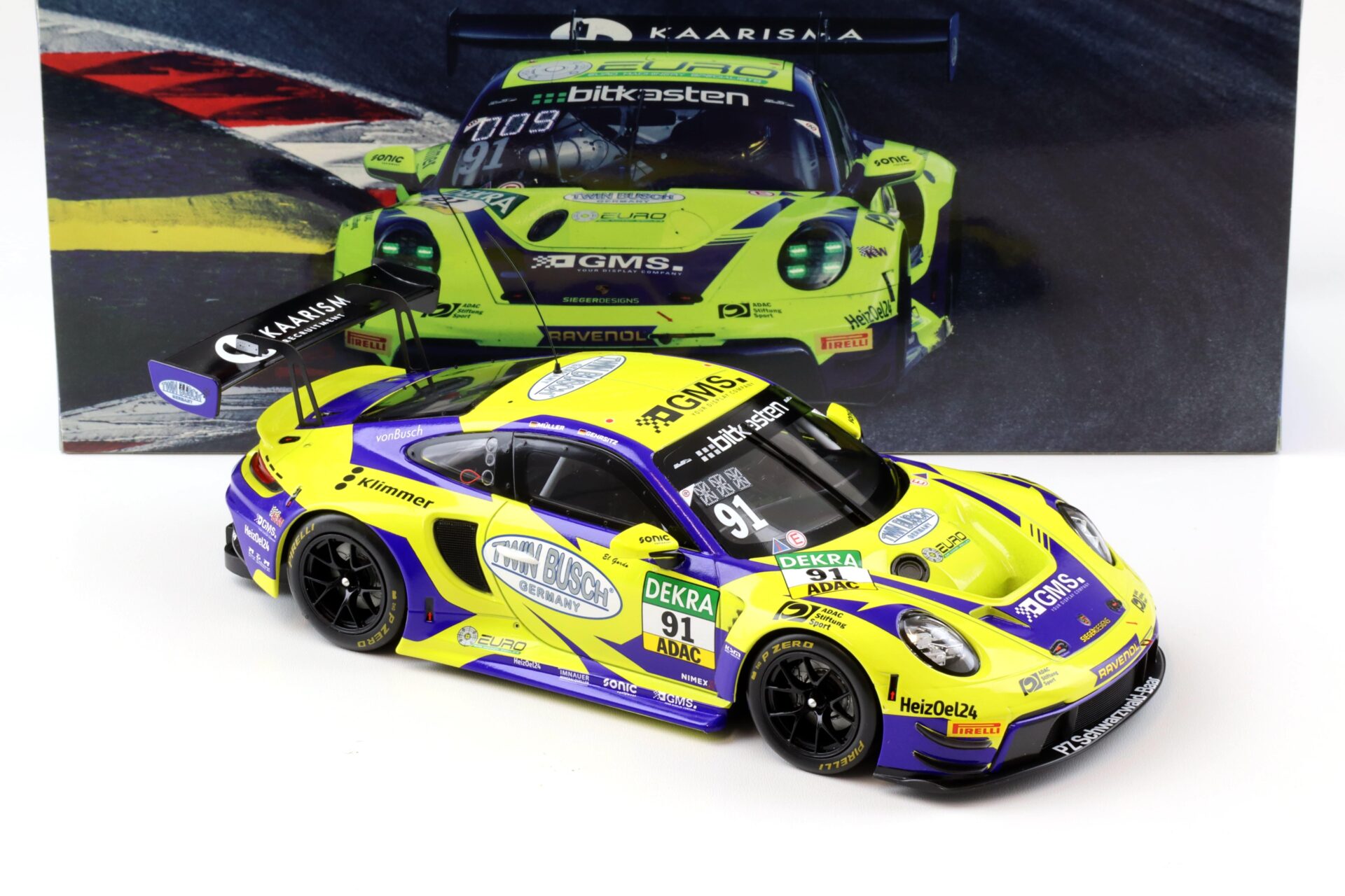 1:18 IXO Porsche 911 992 GT3 R ADAC GT Masters 2023 #91 Gehrsitz/ Müller Twin Busch