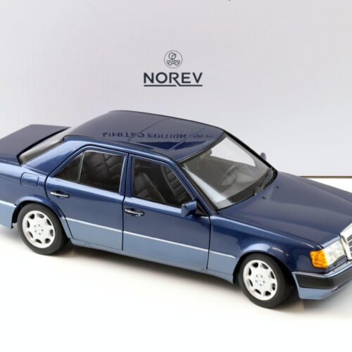 1:18 Norev Mercedes 500 E W124 5.0 V8 Limousine 1990 Nautical blue - Limited 1000 pcs.