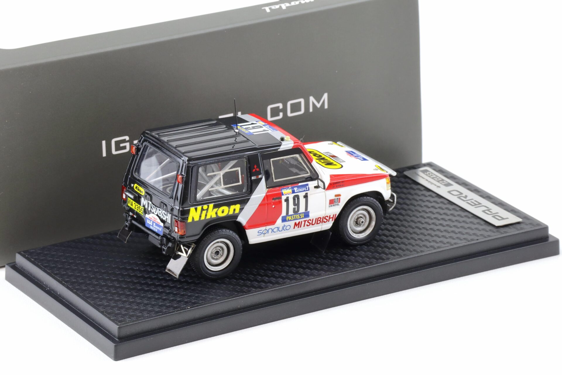 1:43 Ignition Model IG0058 Mitsubishi Pajero #191 Paris-Dakar 1984