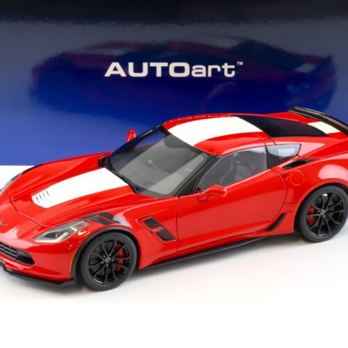 1:18 AUTOart Chevrolet Corvette C7 Grand Sport red/ white stripes 71274
