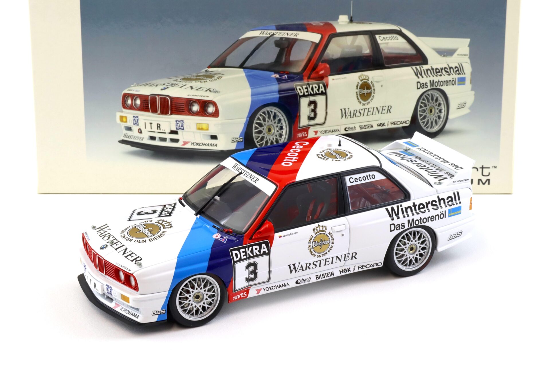 1:18 AUTOart BMW M3 E30 DTM 1991 Warsteiner #3 J.Cecotto 89145