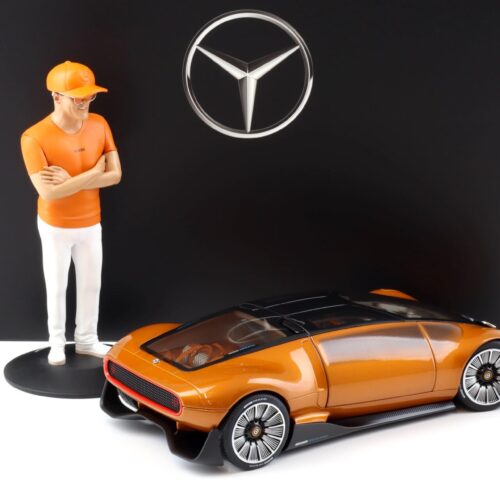 1:18 NZG Mercedes Vision ONE-ELEVEN orange with Figur Gorden Wagener DEALER VERSION
