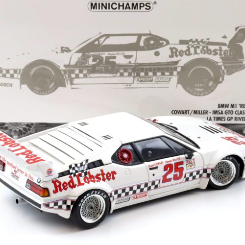 1:18 Minichamps BMW M1 Red Lobster Miller/ Cowart LA Times GP Riverside 1981