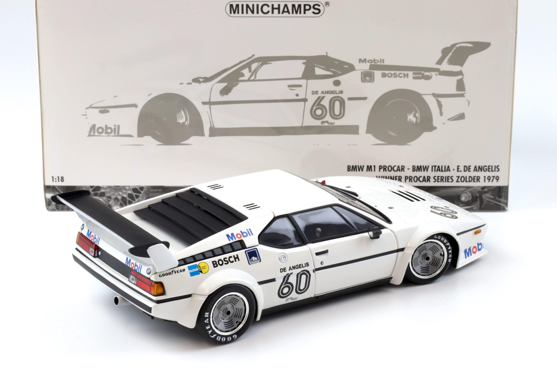 1:18 Minichamps BMW M1 ProCar BMW Italia Angelis #60 Winner Procar Series Zolder 1979
