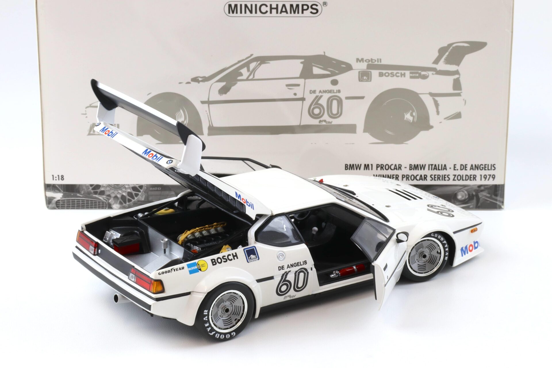 1:18 Minichamps BMW M1 ProCar BMW Italia Angelis #60 Winner Procar Series Zolder 1979