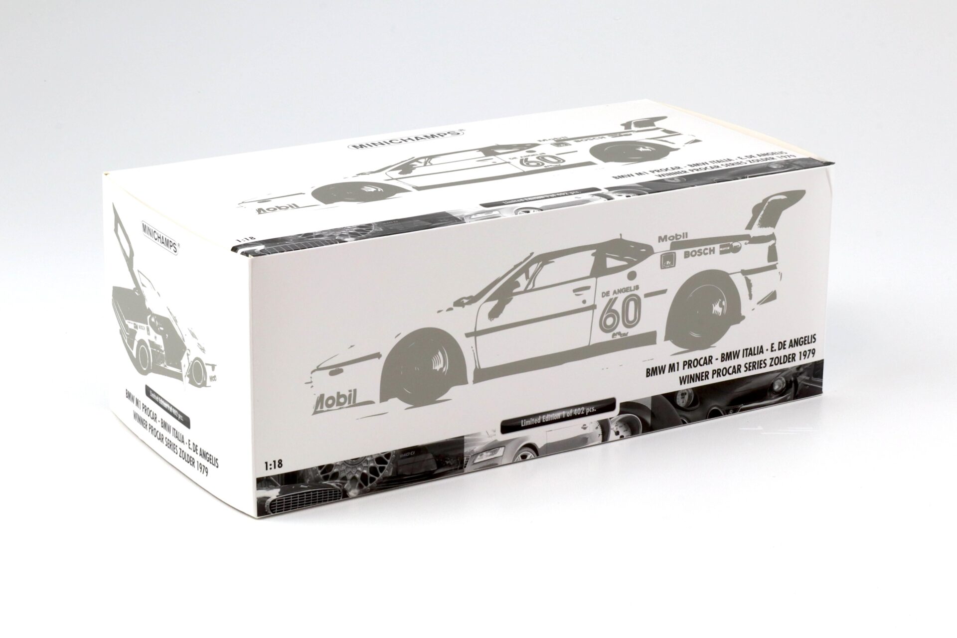 1:18 Minichamps BMW M1 ProCar BMW Italia Angelis #60 Winner Procar Series Zolder 1979