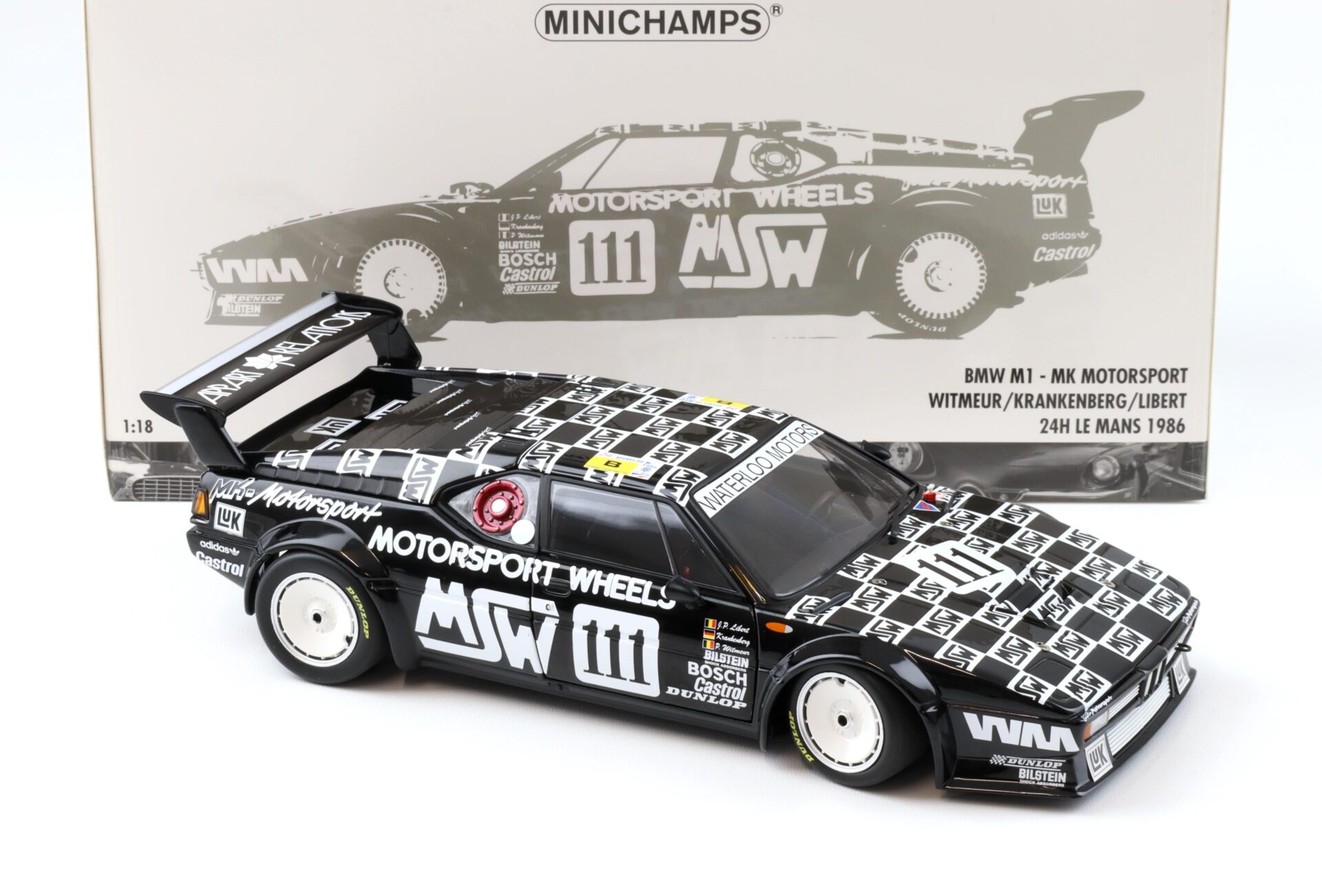 1:18 Minichamps BMW M1 MK Motorsport 24h Le Mans 1986 #111 Witmeuer/ Libert