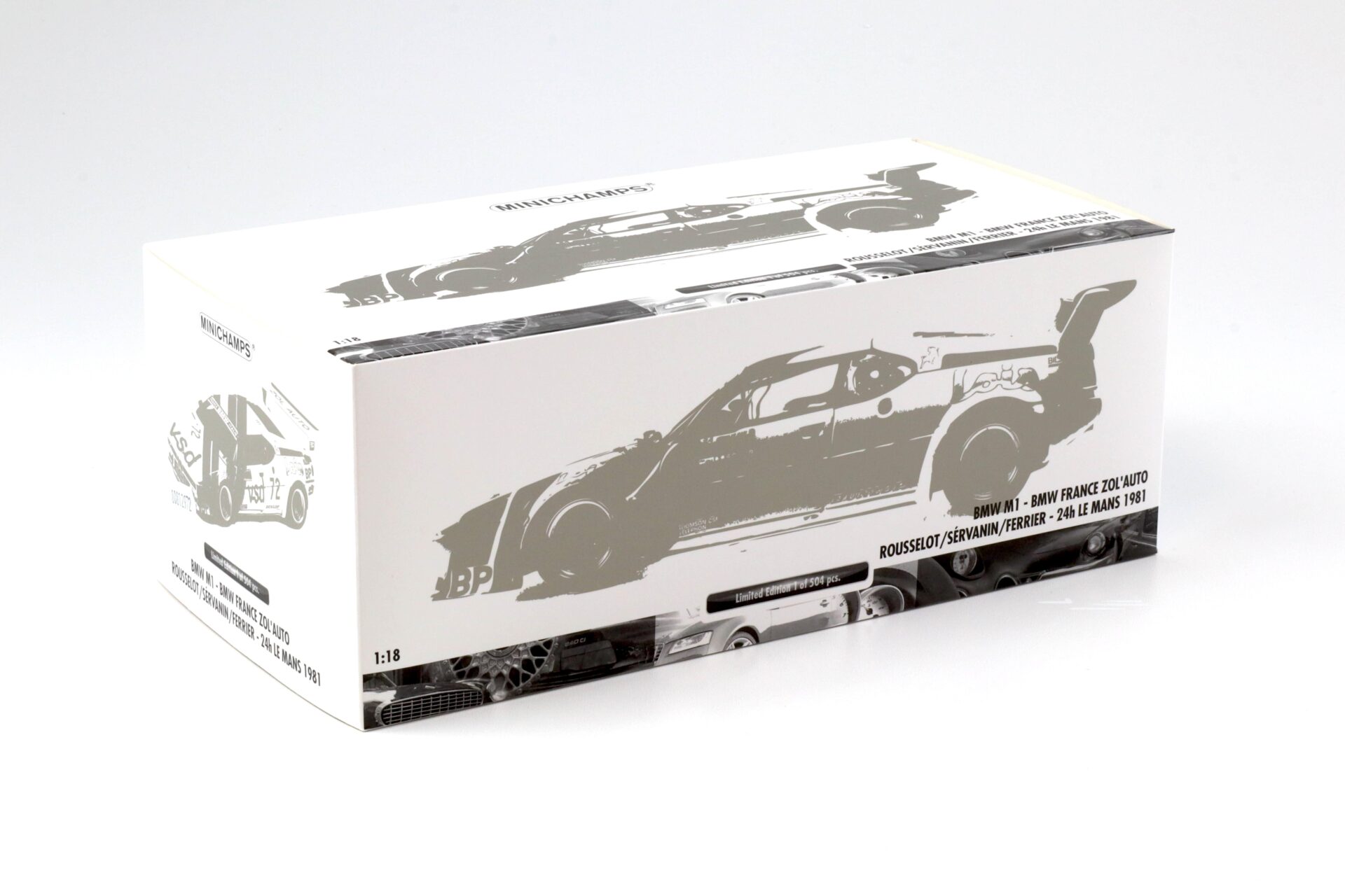 1:18 Minichamps BMW M1 BMW France ZOL AUTO VSD 24h Le Mans 1981 Rousselot