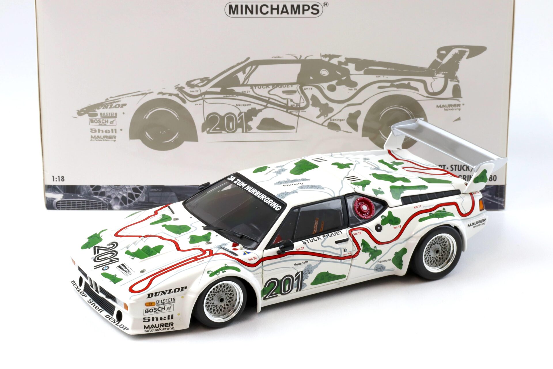 1:18 Minichamps BMW M1 ProCar BMW Motorsport Stuck/Piquet 1000km Nürburgring 1980