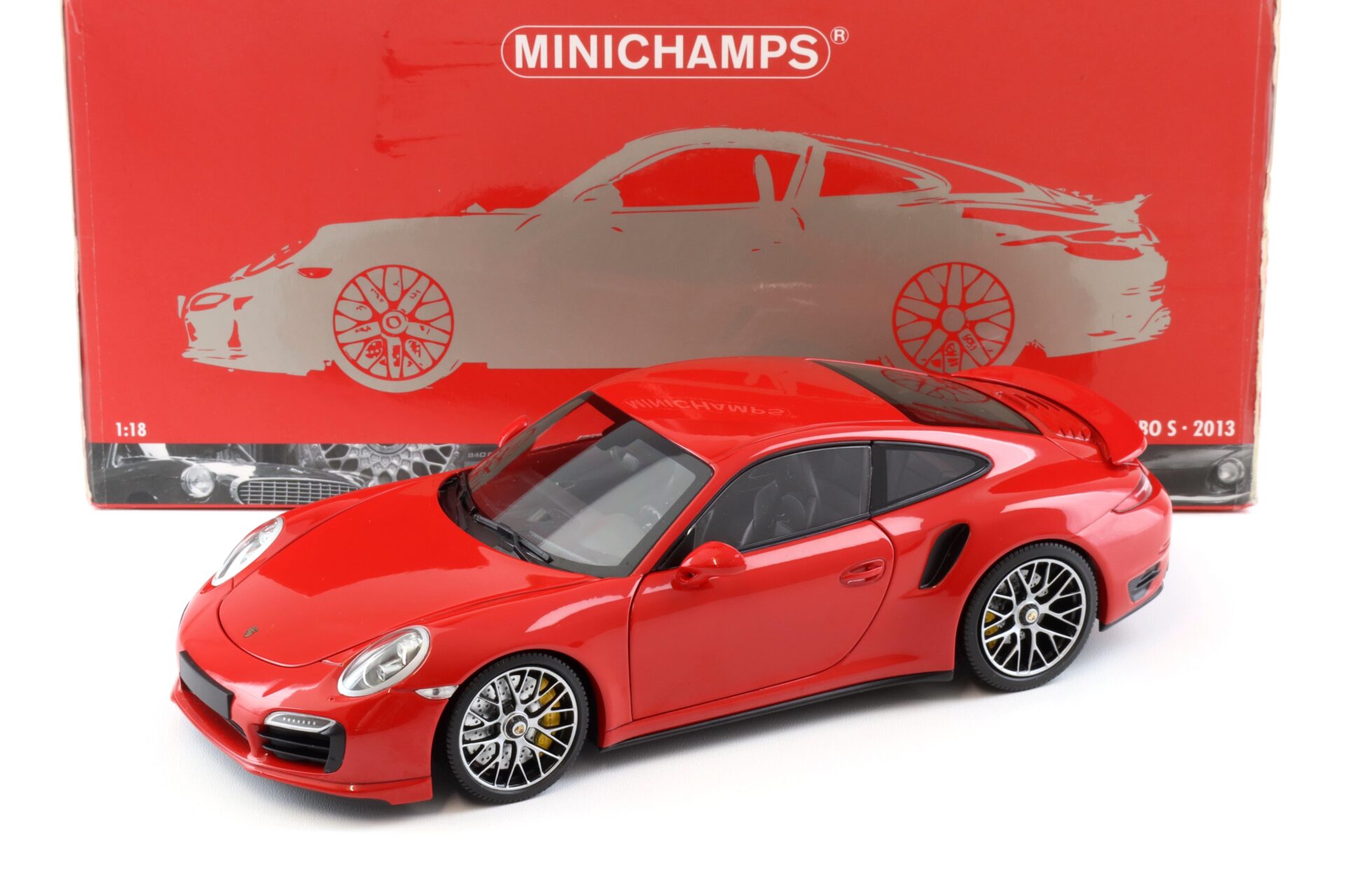 1:18 Minichamps Porsche 911 991 Turbo S Coupe 2013 red