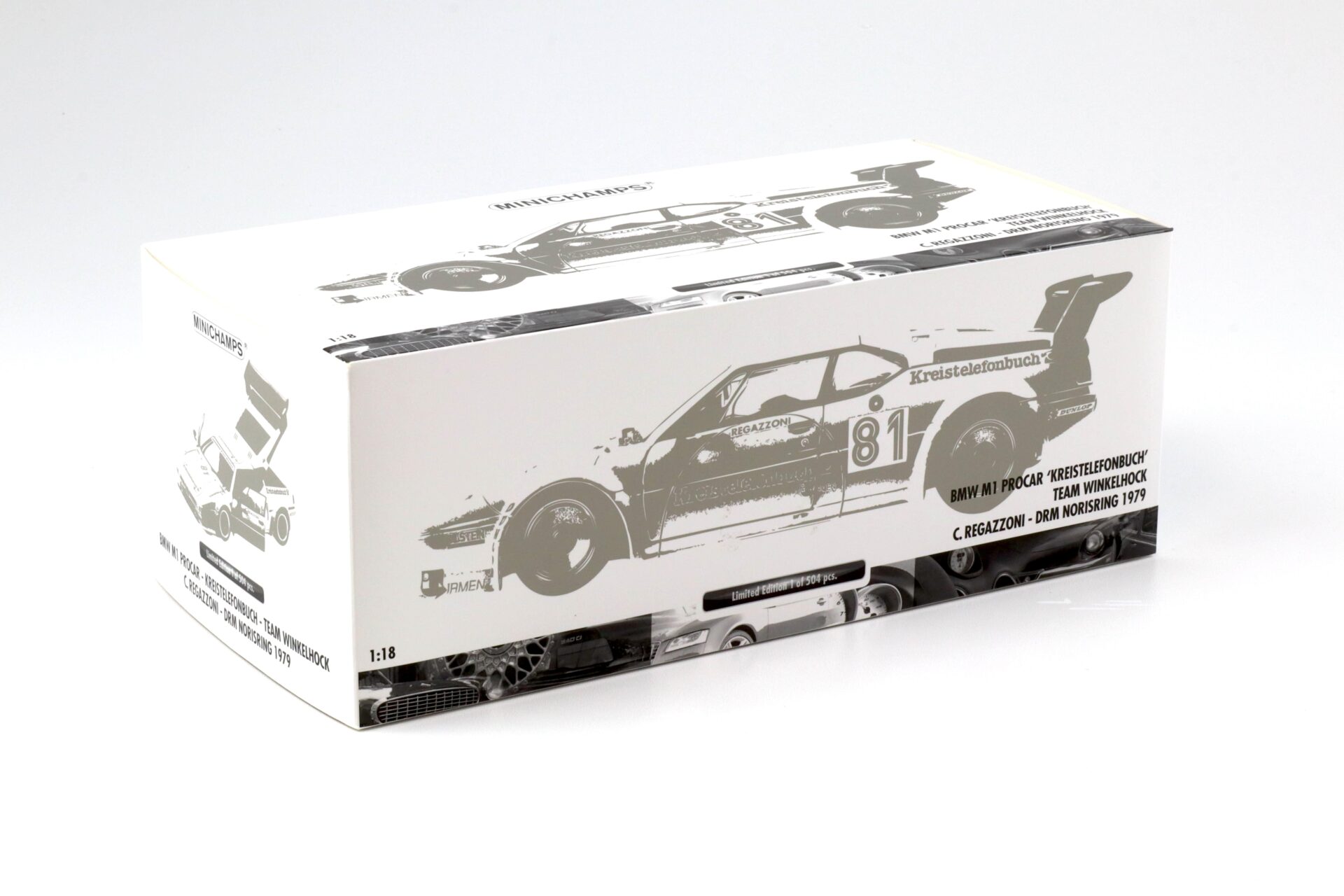 1:18 Minichamps BMW M1 ProCar KREISTELEFONBUCH Team Winkelhock Regazzoni DRM 1979