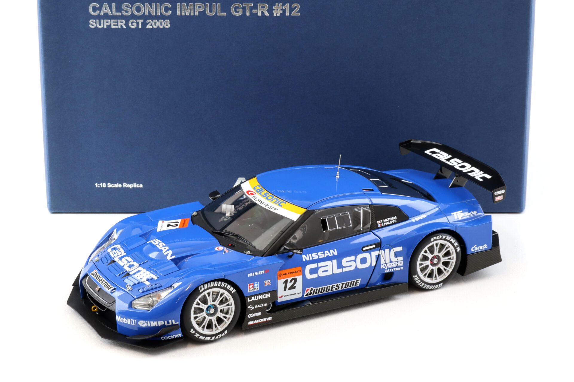 1:18 AUTOart Nissan GT-R Calsonic Impul GT-R #12 Super GT 2008 blue 80877