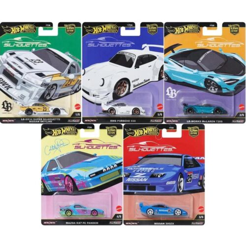 1:64 Hot Wheels Silhouettes 2025 Car Culture Premium Pack 5 pcs. 976G RWB, Nissan, Mazda