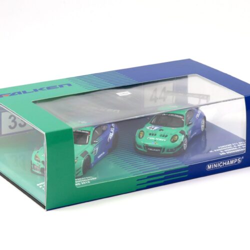 1:43 Minichamps 2-Car Set BMW M6 GT3 #33 & Porsche 911 GT3 R #44 Falken 2018 Nürburgring
