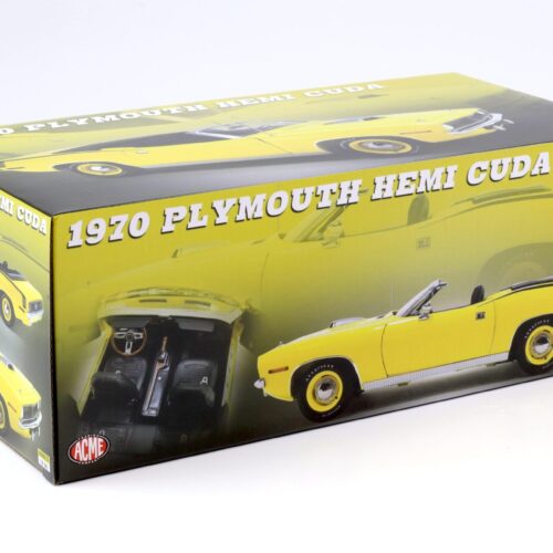 1:18 ACME 1970 Plymouth Hemi Cuda Convertible yellow/ black