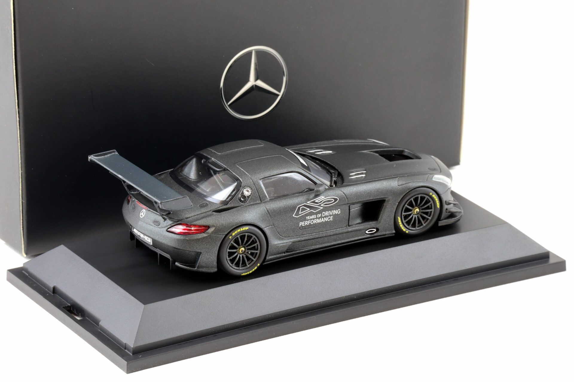 1:43 Minichamps Mercedes SLS AMG GT3 45th Anniversary black DEALER VERSION