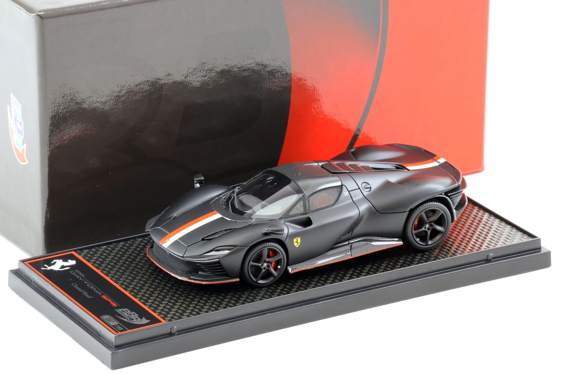 1:43 BBR Ferrari SP3 Daytona Serie Icona Closed roof C.Leclerc matt black - Limited 166 pcs.