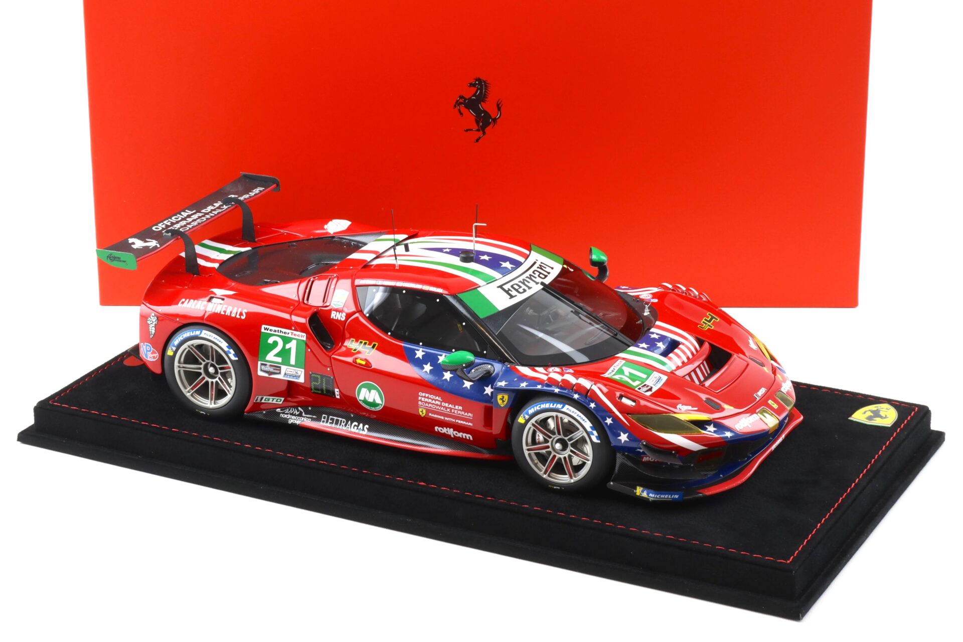 1:18 BBR Ferrari 296 GT3 #21 - 24h Daytona 2024 Mann/ Molina/Cozzolino/Heriau - Limited 99 pcs.