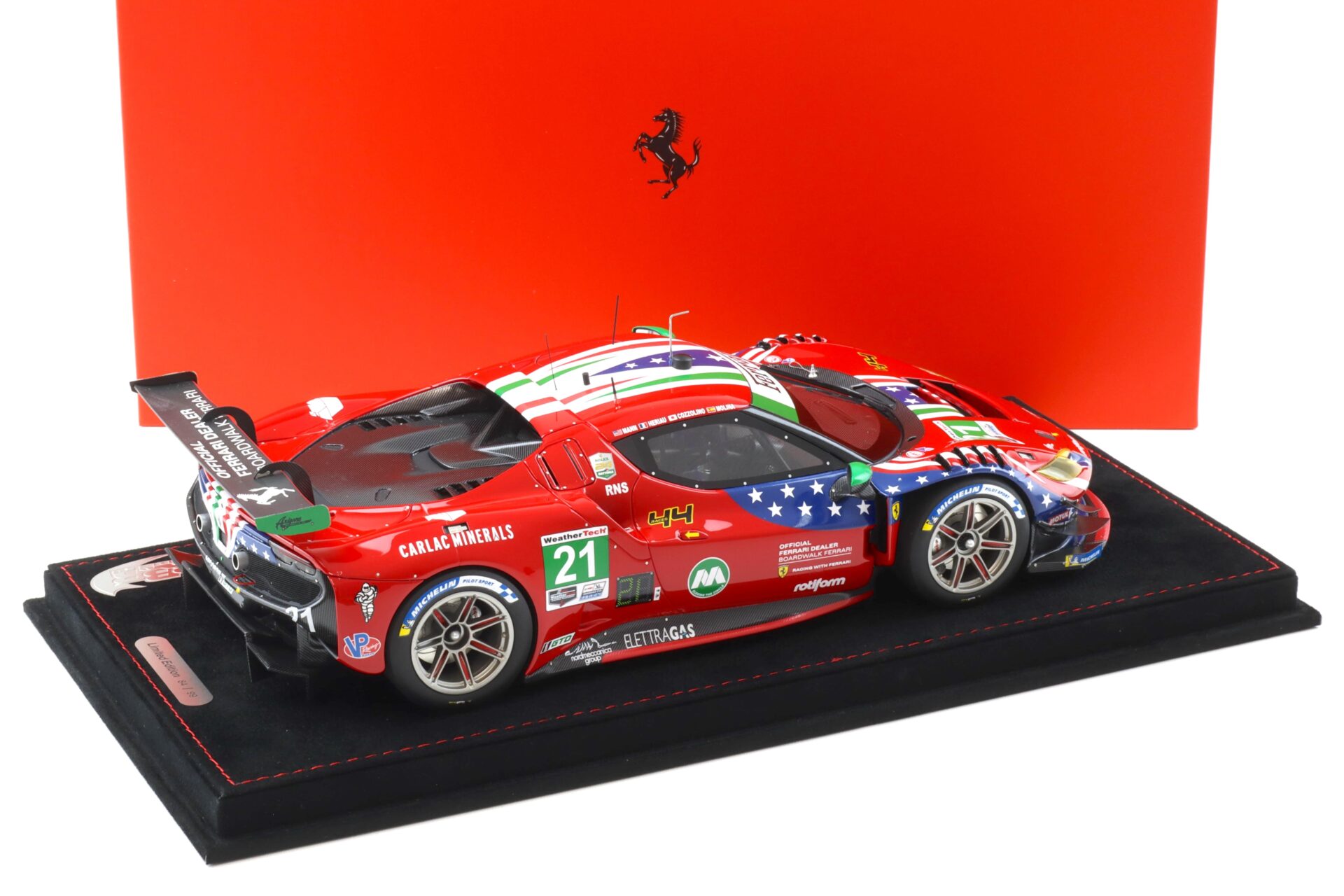 1:18 BBR Ferrari 296 GT3 #21 - 24h Daytona 2024 Mann/ Molina/Cozzolino/Heriau - Limited 99 pcs.