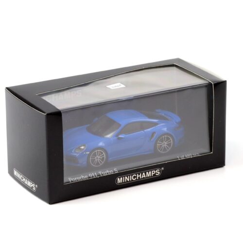 1:43 Minichamps Porsche 911 992 Turbo S Coupe Sport Design 2021 Shark blue
