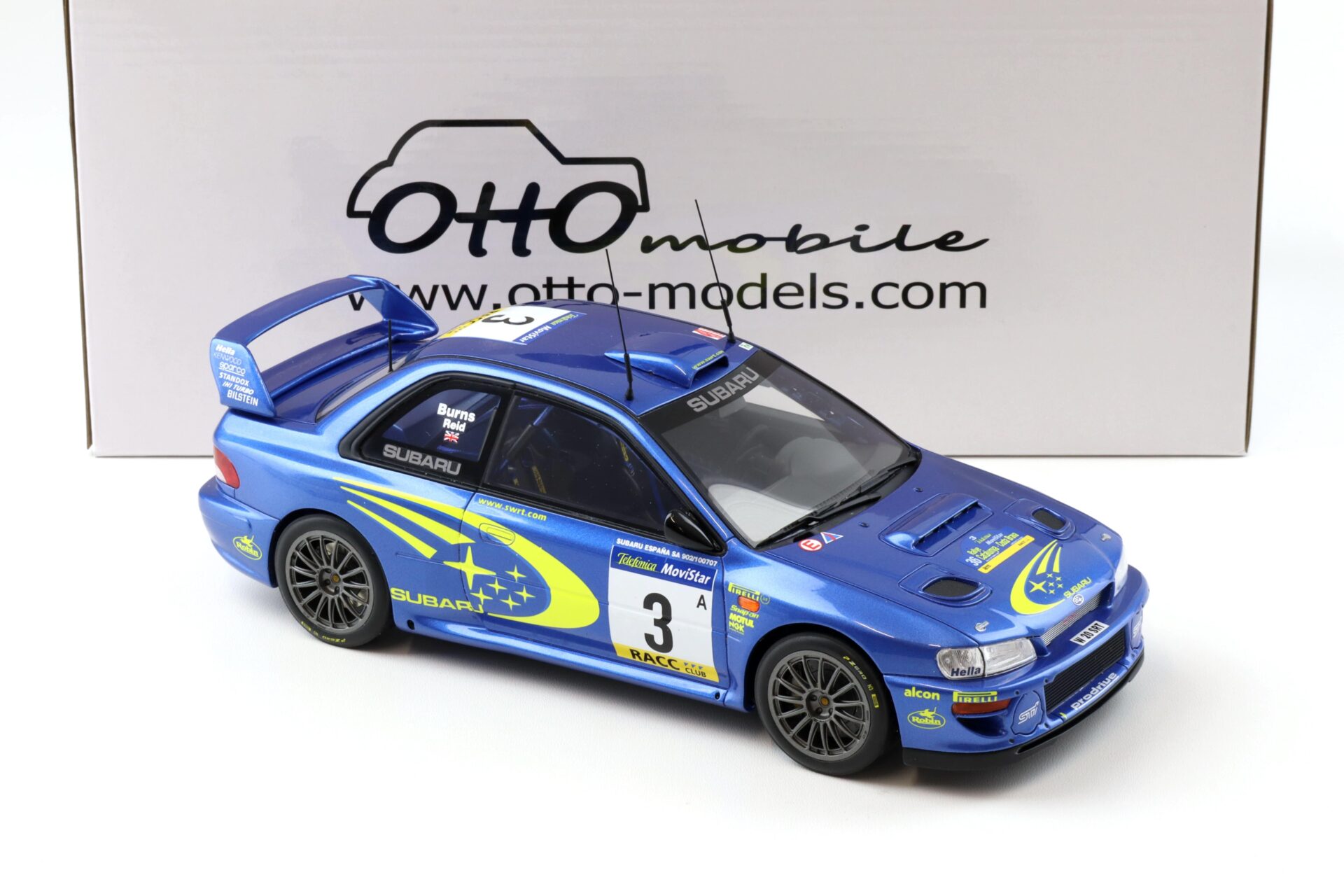 1:18 OTTO mobile OT472 Subaru Impreza S6 WRC Catalunya #3 Burns/ Reid 2000