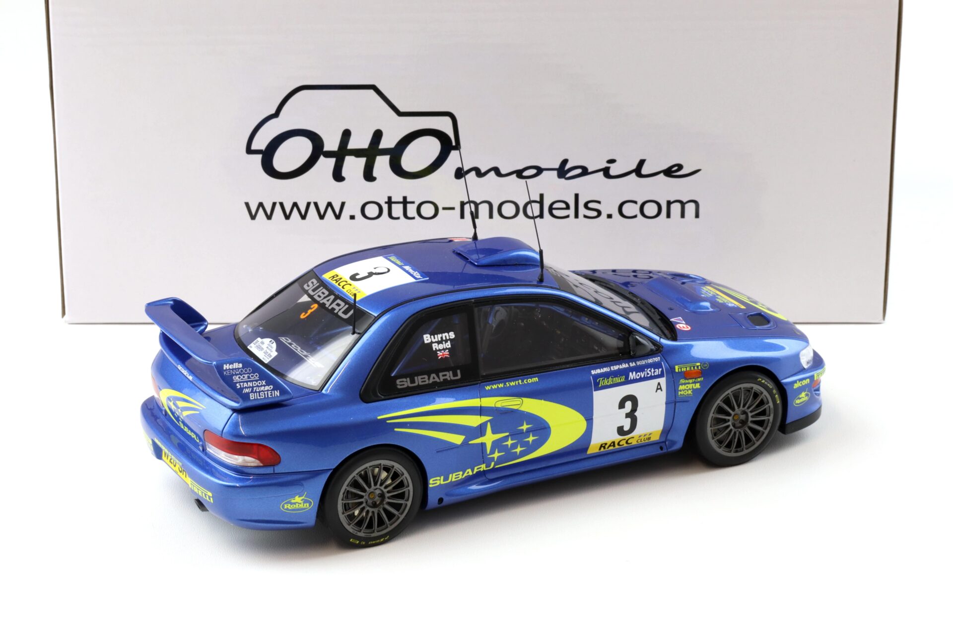 1:18 OTTO mobile OT472 Subaru Impreza S6 WRC Catalunya #3 Burns/ Reid 2000