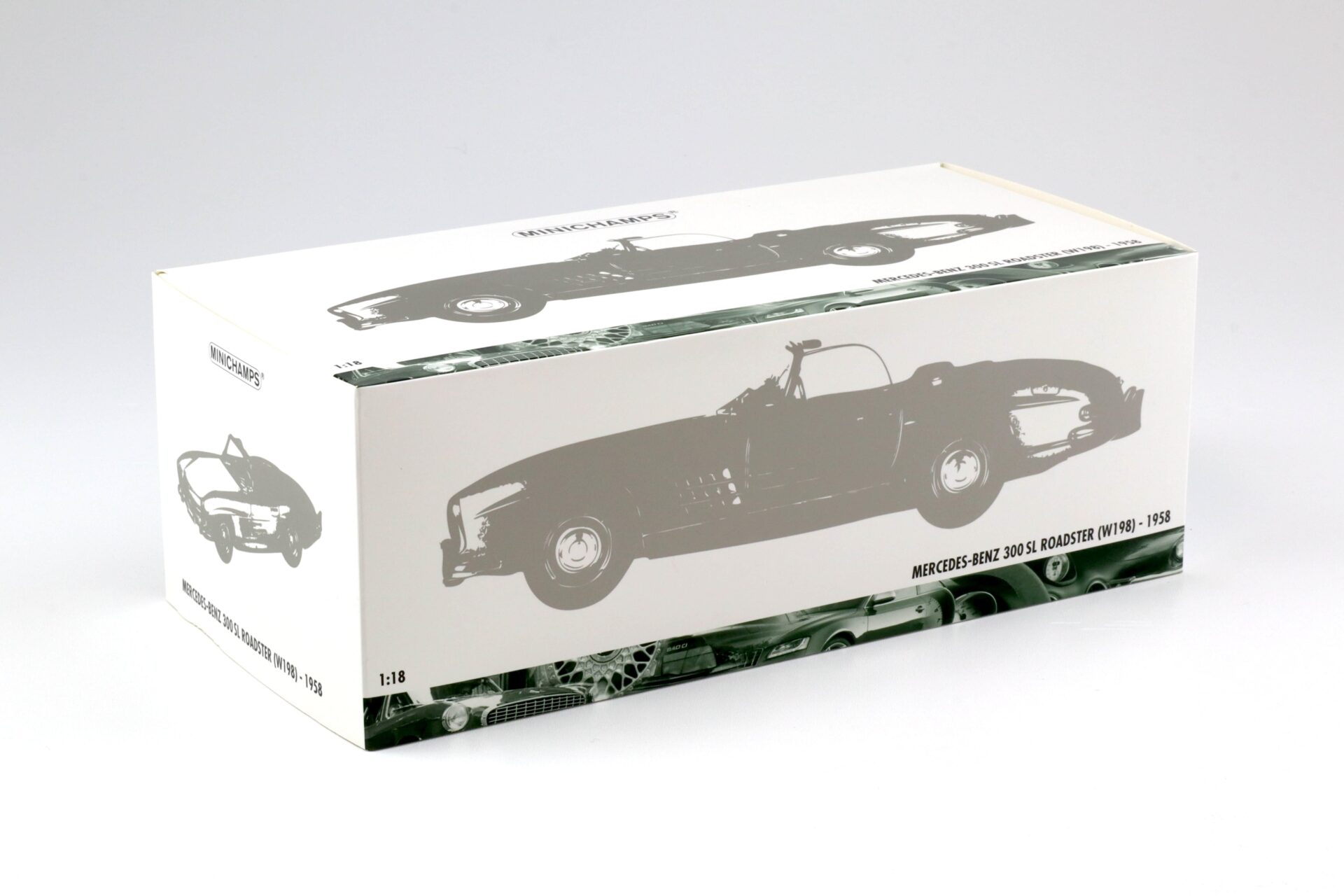 1:18 Minichamps Mercedes 300SL Roadster (W198) metallic blue with Hardtop 1958