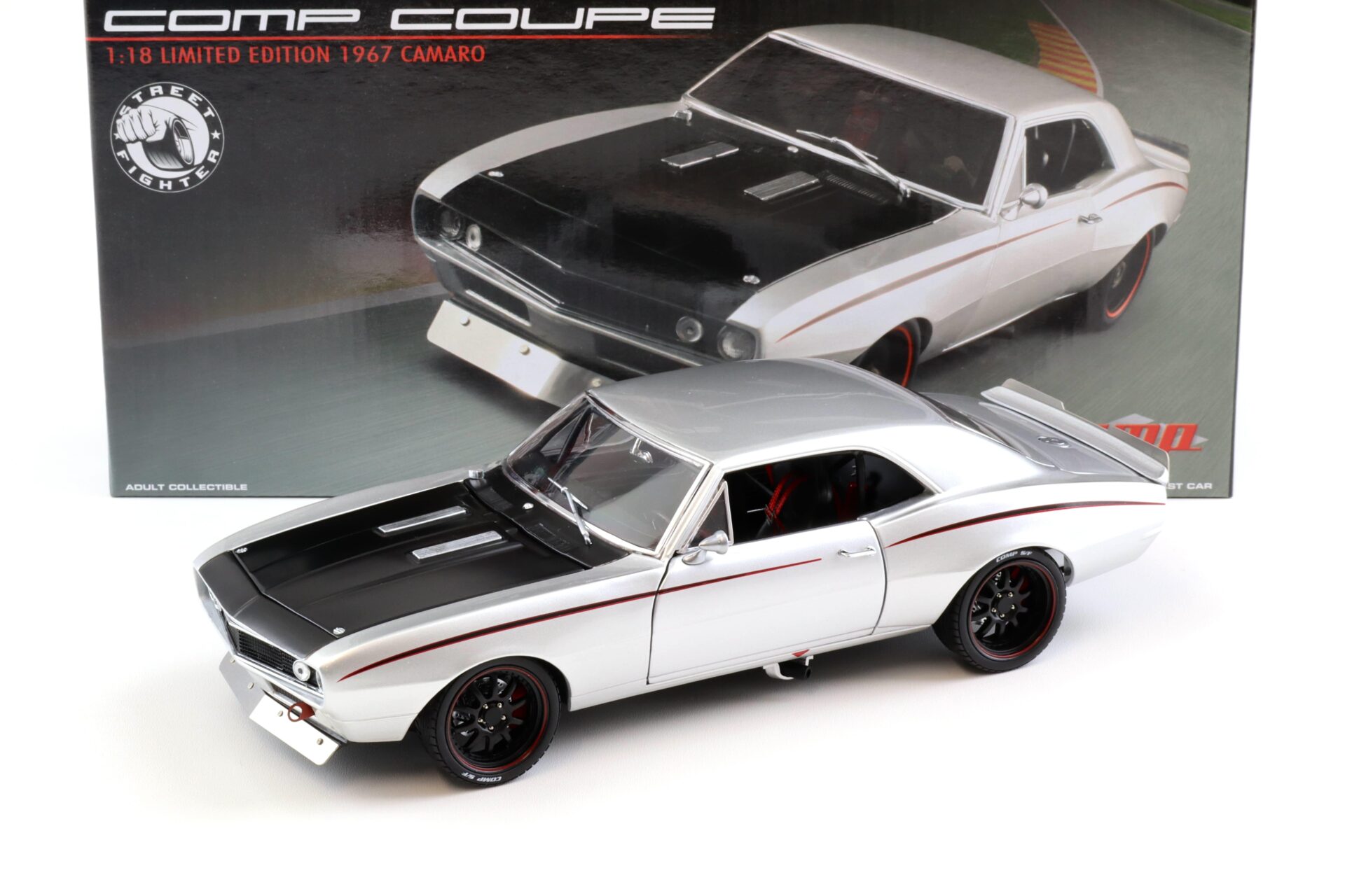 ID 98205 orig.jpg 1:18 GMP 1967 Chevrolet Camaro Street Fighter Comp Coupe silver/ black