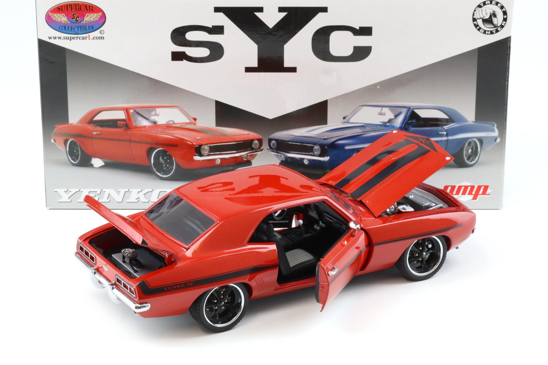 1:18 GMP 1969 Chevrolet Camaro Yenko / SC Sunset orange Street Fighter G1800319