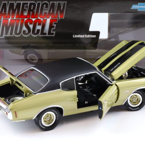 1:18 Auto World 1970 Chevrolet Chevelle SS Coupe MCACN Centenniel Gold/ black roof