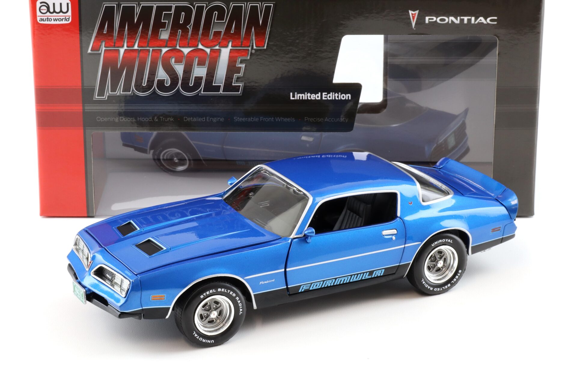 1:18 Auto World 1978 Pontiac Firebird Formula Martinique Blue metallic