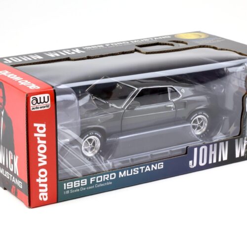 1:18 Auto World 1969 Ford Mustang Coupe John Wick Hitman grey metallic