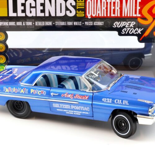 1:18 Auto World 1962 Pontiac Catalina Arnie Beswick Mr. Bs Passionate Poncho Ensign Blue