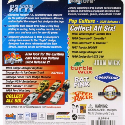 1:64 Johnny Lightning Pop Culture 1969 Dodge Dart GTS 340 Goodyear blue/black