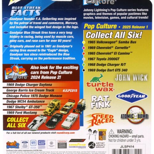 1:64 Johnny Lightning Pop Culture 1969 Dodge Dart GTS 340 Goodyear CHASE CAR