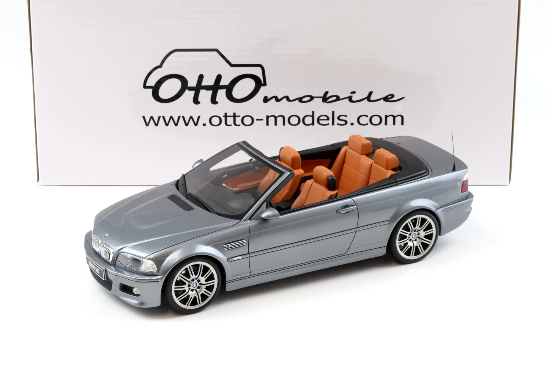 1:18 OTTO mobile OT1006 BMW M3 (E46) Convertible 2004 grey metallic