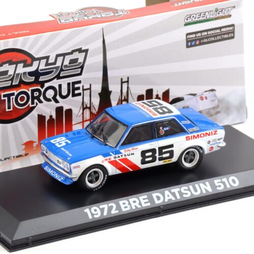 1:43 Greenlight 1972 BRE Datsun 510 Bobby Allison #85 Brock Racing Enterprises