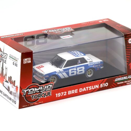 1:43 Greenlight 1972 BRE Datsun 510 Peter Gregg #68 Brock Racing Enterprises