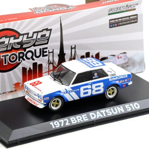 1:43 Greenlight 1972 BRE Datsun 510 Peter Gregg #68 Brock Racing Enterprises
