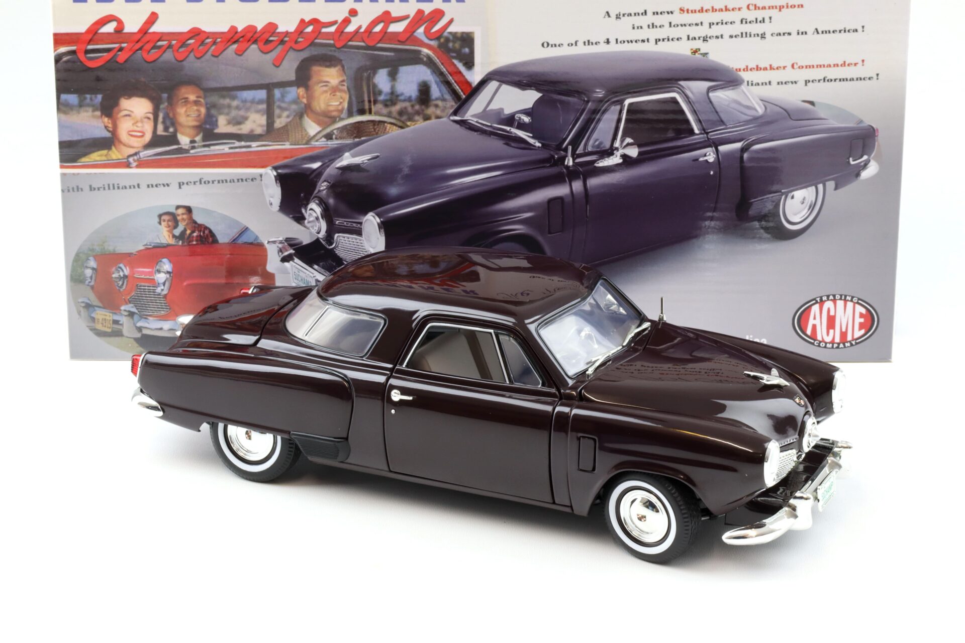 1:18 ACME 1951 Studebaker Champion black cherry A1809201