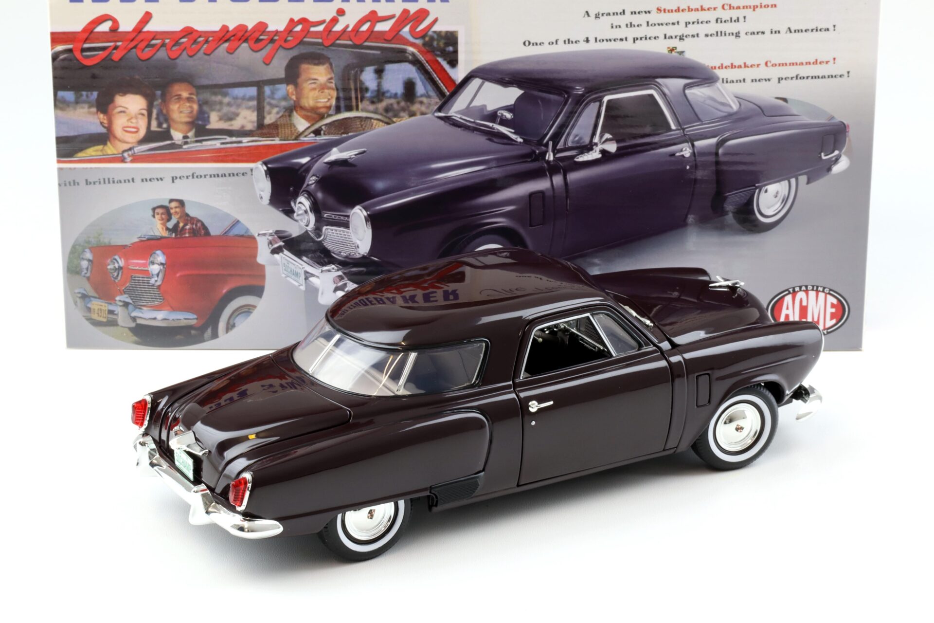 1:18 ACME 1951 Studebaker Champion black cherry A1809201