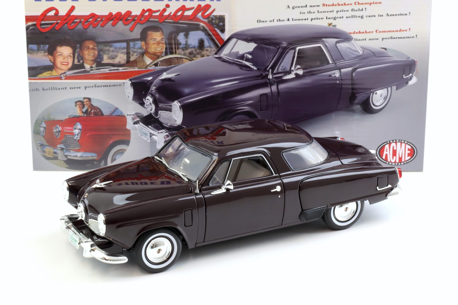 1:18 ACME 1951 Studebaker Champion black cherry A1809201