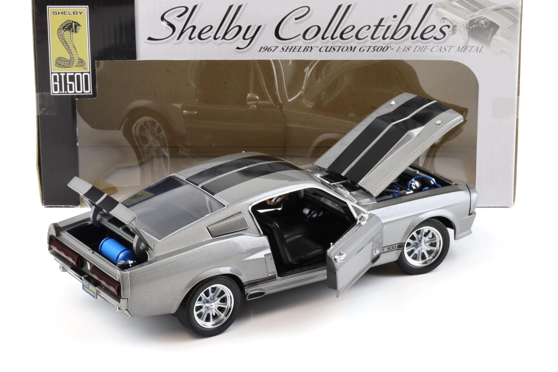 1:18 Shelby Collectibles 1967 Shelby Custom GT 500 grey/black like ELEANOR
