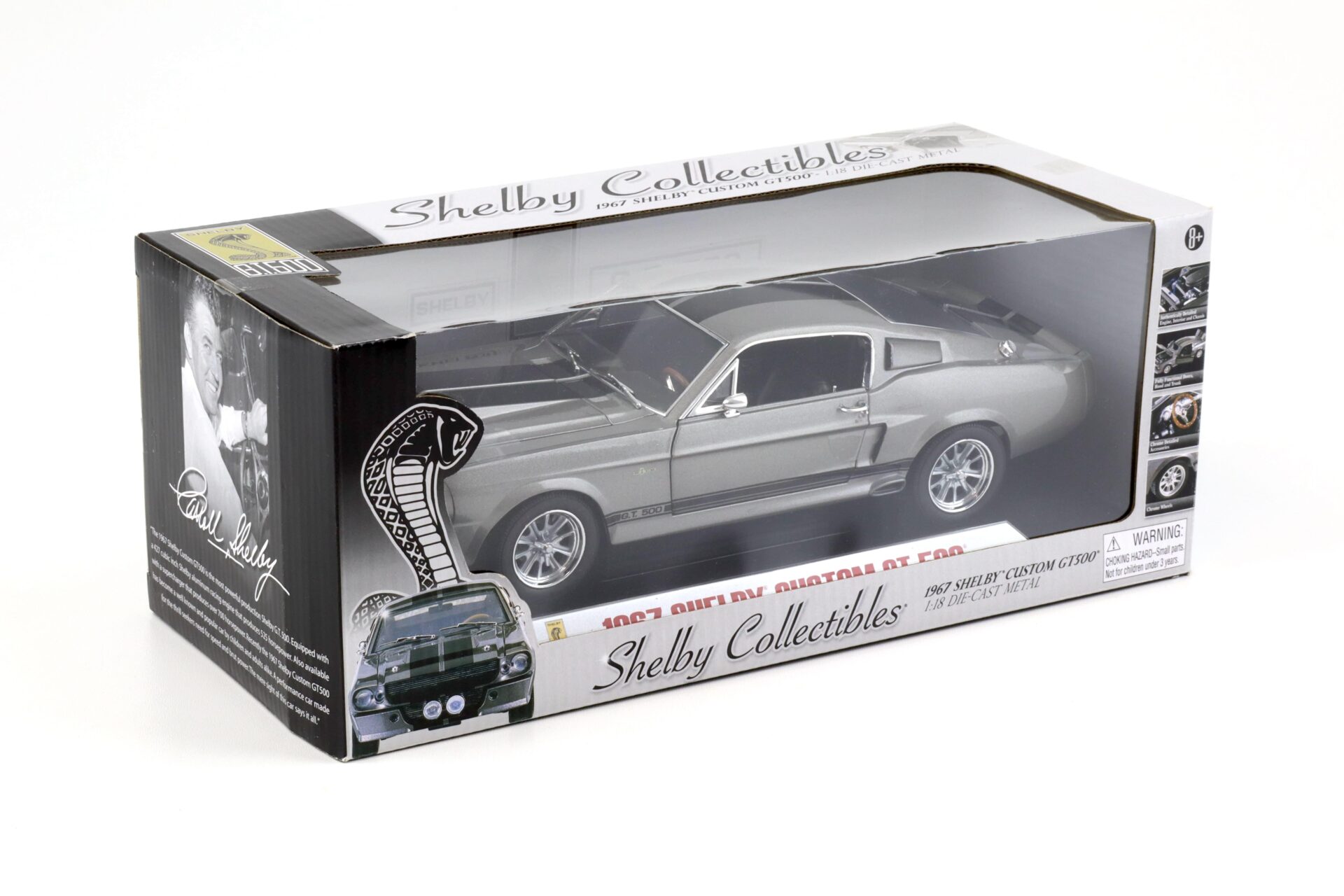 1:18 Shelby Collectibles 1967 Shelby Custom GT 500 grey/black like ELEANOR