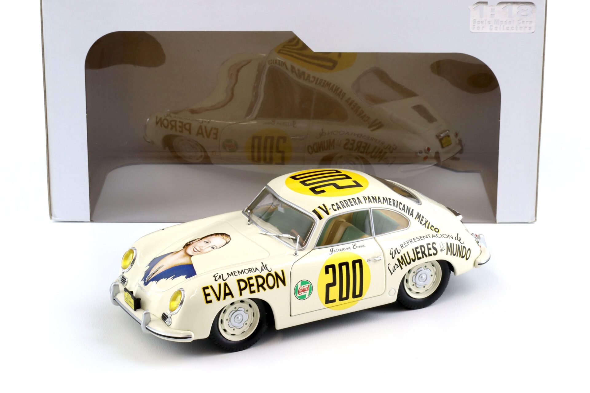 1:18 Solido Porsche 356 PRE-A #200 Carrera Panamericana Mexico 1953 beige