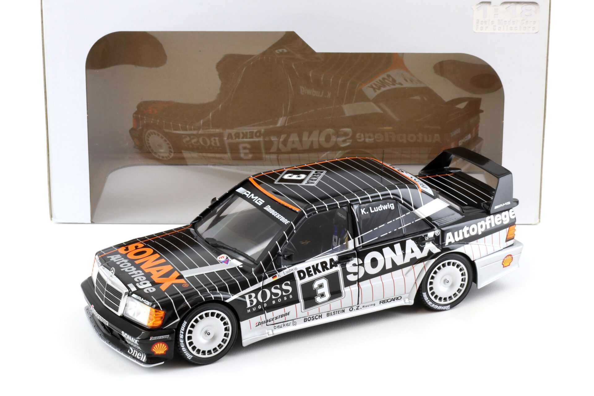1:18 Solido Mercedes 190E 2.5-16 EVO 2 DTM 1992 K.Ludwig #3 SONAX