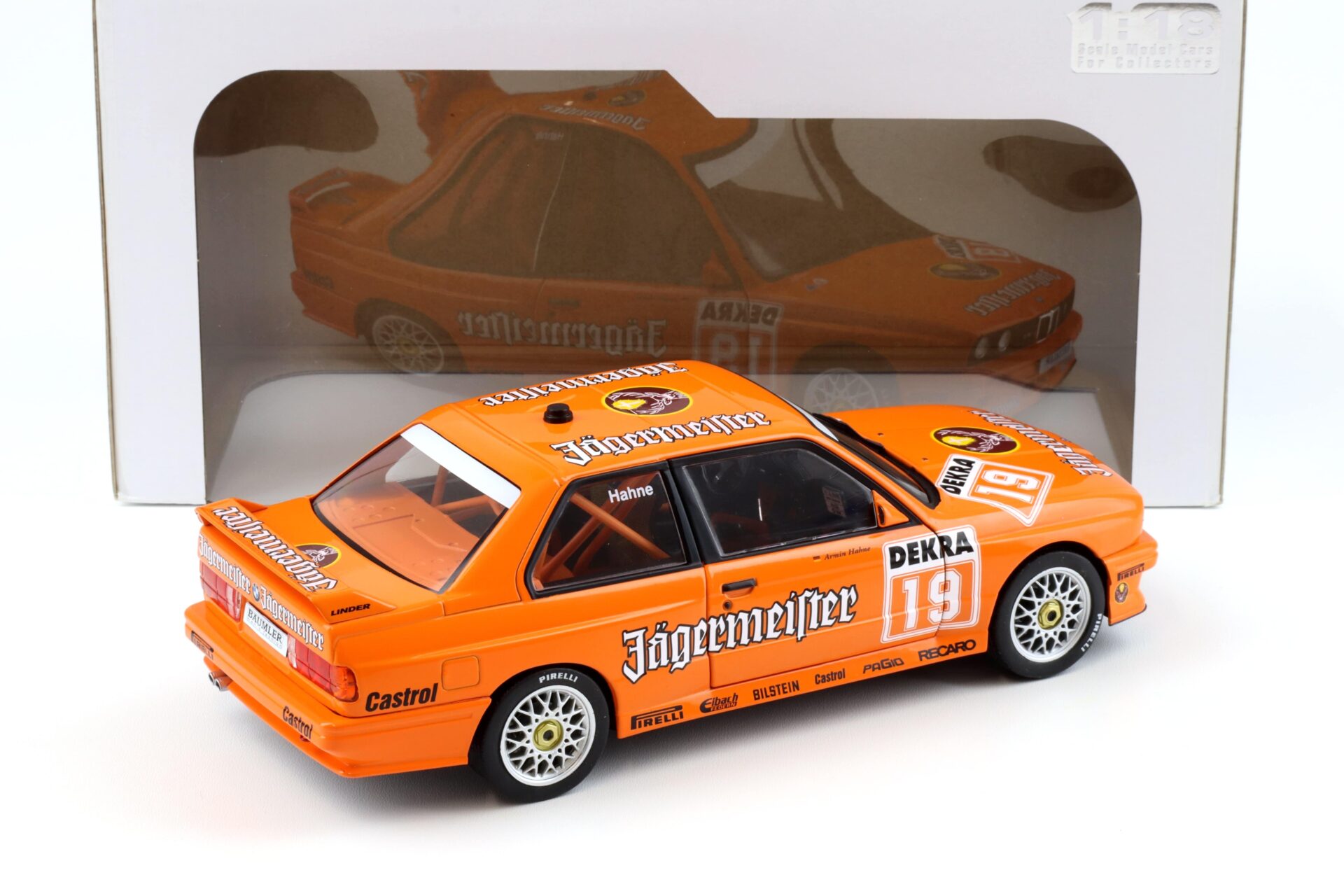1:18 Solido BMW M3 E30 DTM 1992 Hahne #19 Jägermeister – Premium